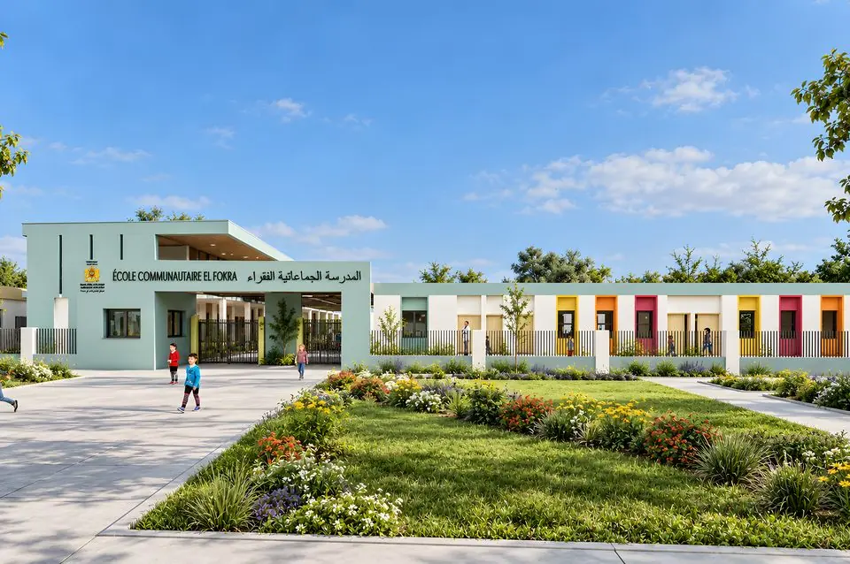 École communautaire Lkhchachna, Sidi Boumehdi, Settat : vue 2