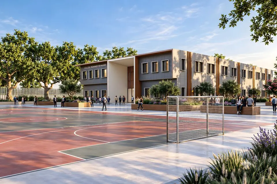 Lycée, Benmansour, Kénitra : vue 3